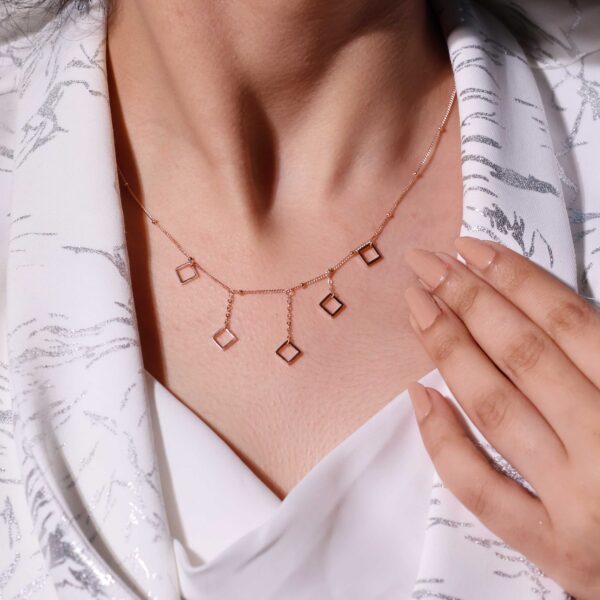 CharmQuare Rosegold Drop Chain
