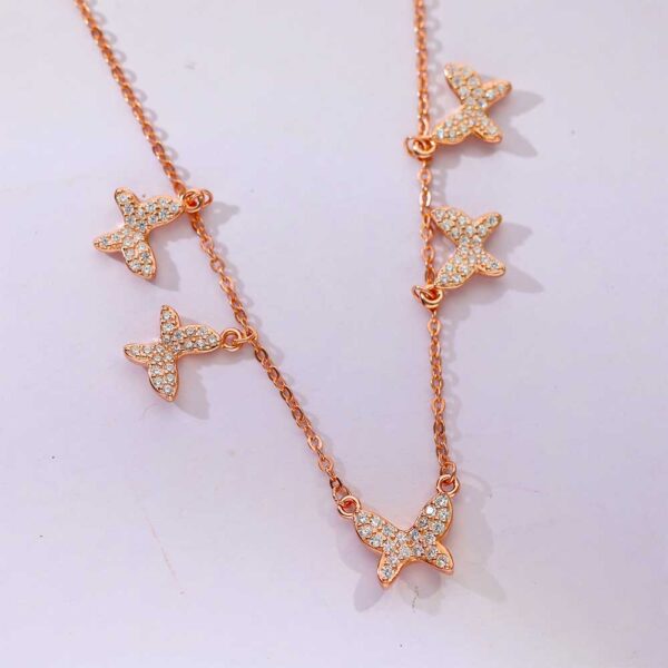 Flutter Kiss Rosegold Necklace - Image 6