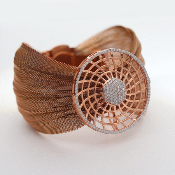 Sunburst Lattice Cuff Bracelet - Image 3