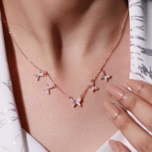 Flutter Kiss Rosegold Necklace
