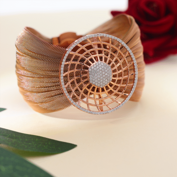 Sunburst Lattice Cuff Bracelet - Image 6