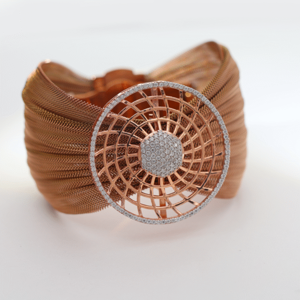 Sunburst Lattice Cuff Bracelet - Image 2
