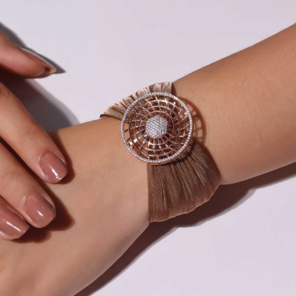 Sunburst Lattice Cuff Bracelet