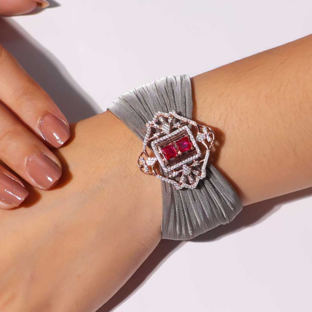 Velvet Radiance Cuff Bracelet