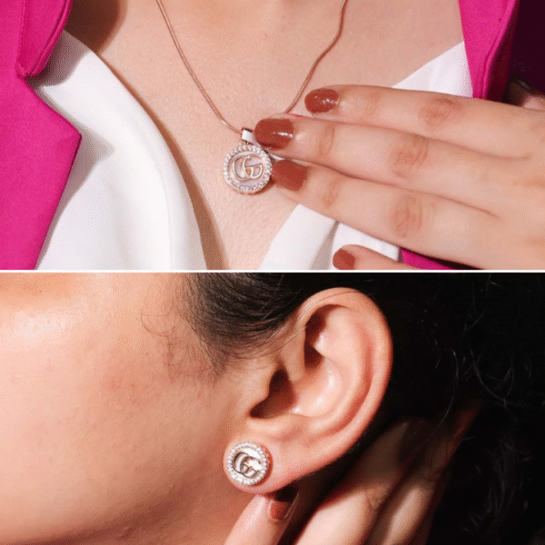 Rose Shine Pendant Set /With Or Without Chain