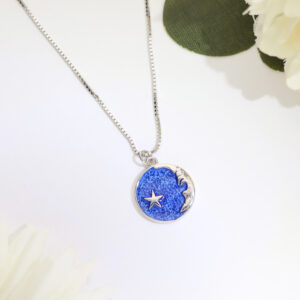 Blue Night Sky Baby Pandent/ With Chain