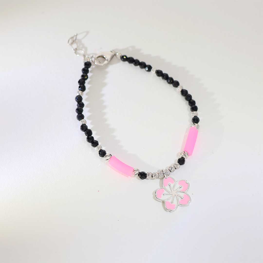 Pink Blossom Nazar Baby Bracelet - Image 3