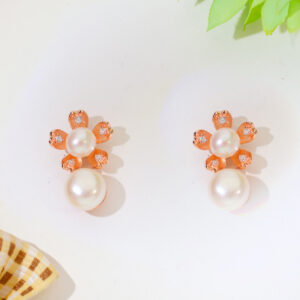Pearlette Glow Rosegold Earring