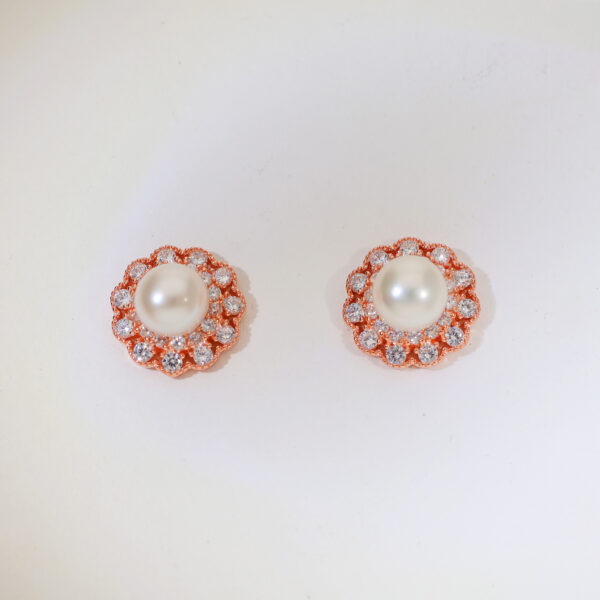LustreDaisy Rosegold Earrings - Image 2