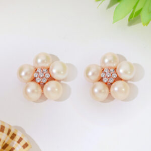RoséBloom Cluster Rosegold Earrings