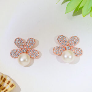 BloomDrape Rosé Rosegold Earrings