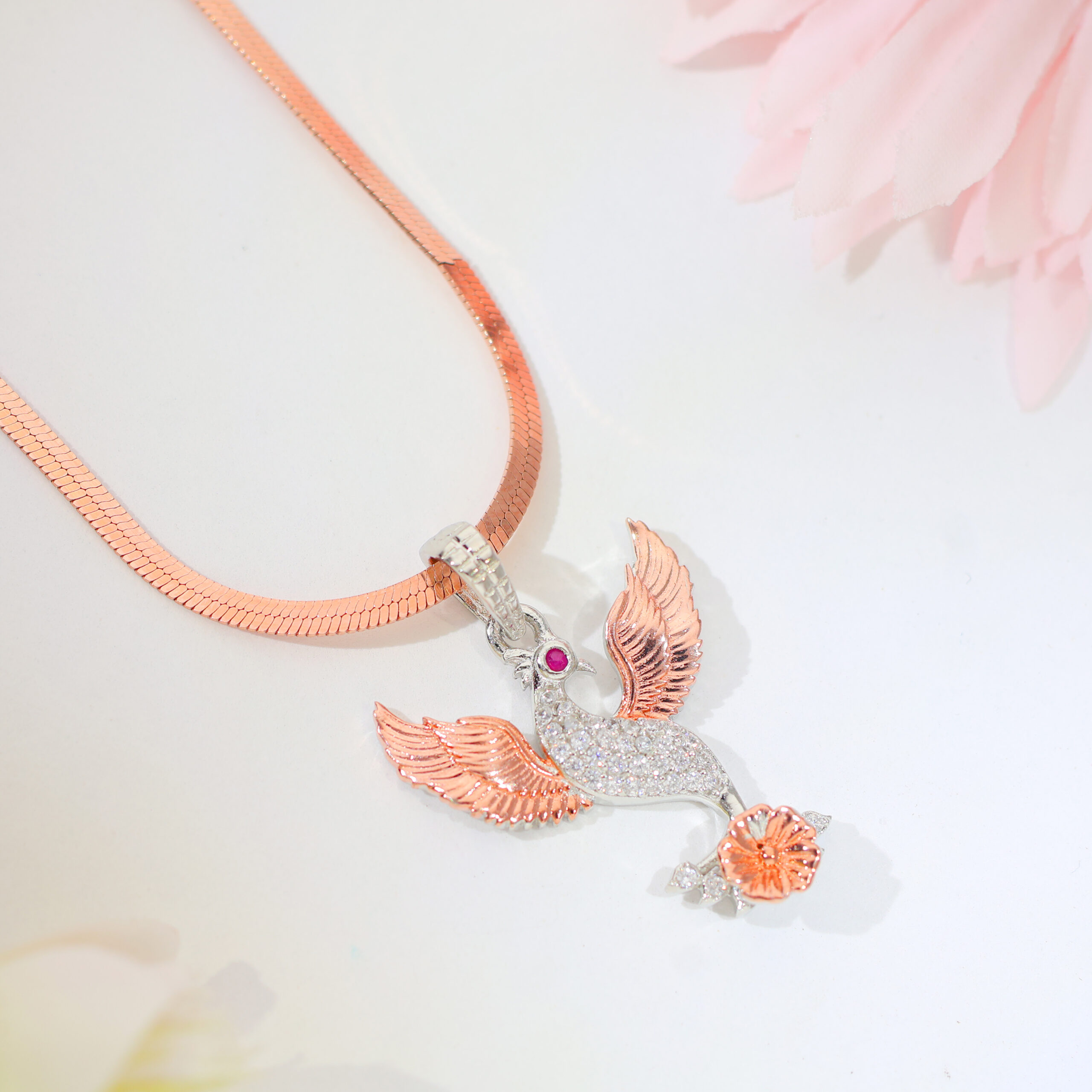 Rising Phoenix Unisex Pendant / Without Chain - Image 5