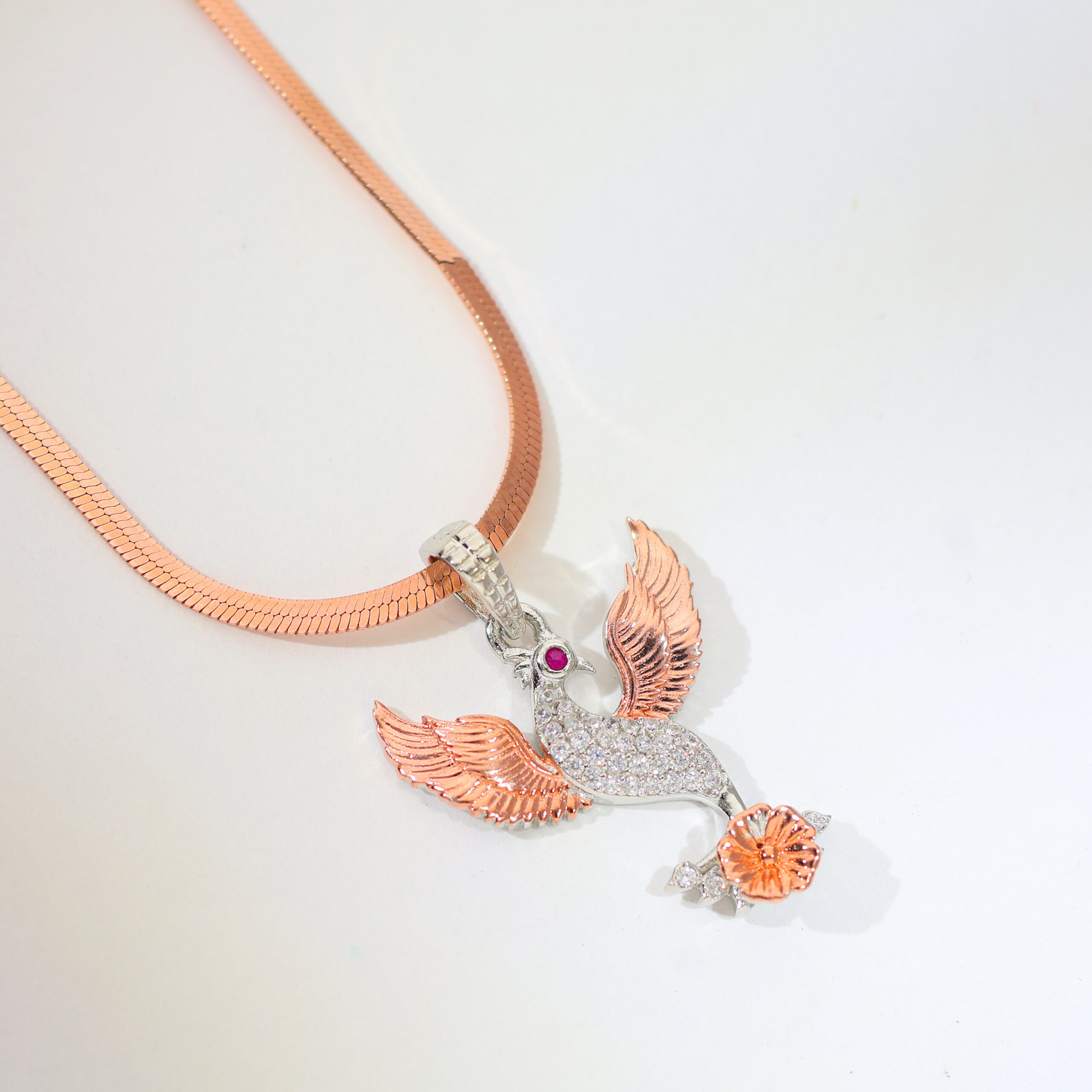 Rising Phoenix Unisex Pendant / Without Chain - Image 2