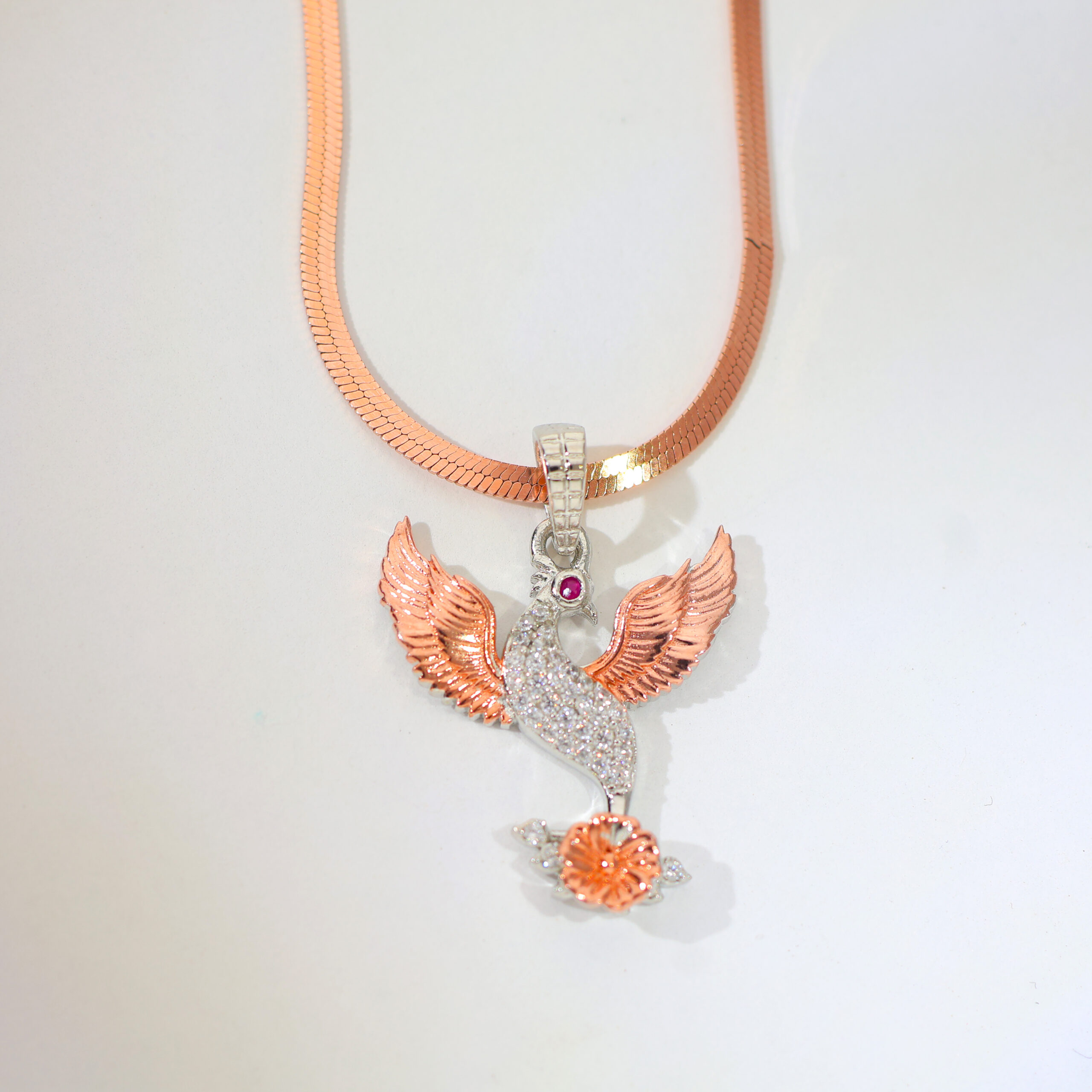 Rising Phoenix Unisex Pendant / Without Chain - Image 3