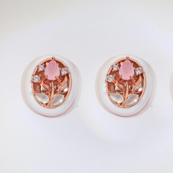 BloomNest Classic Rosegold Earrings - Image 2
