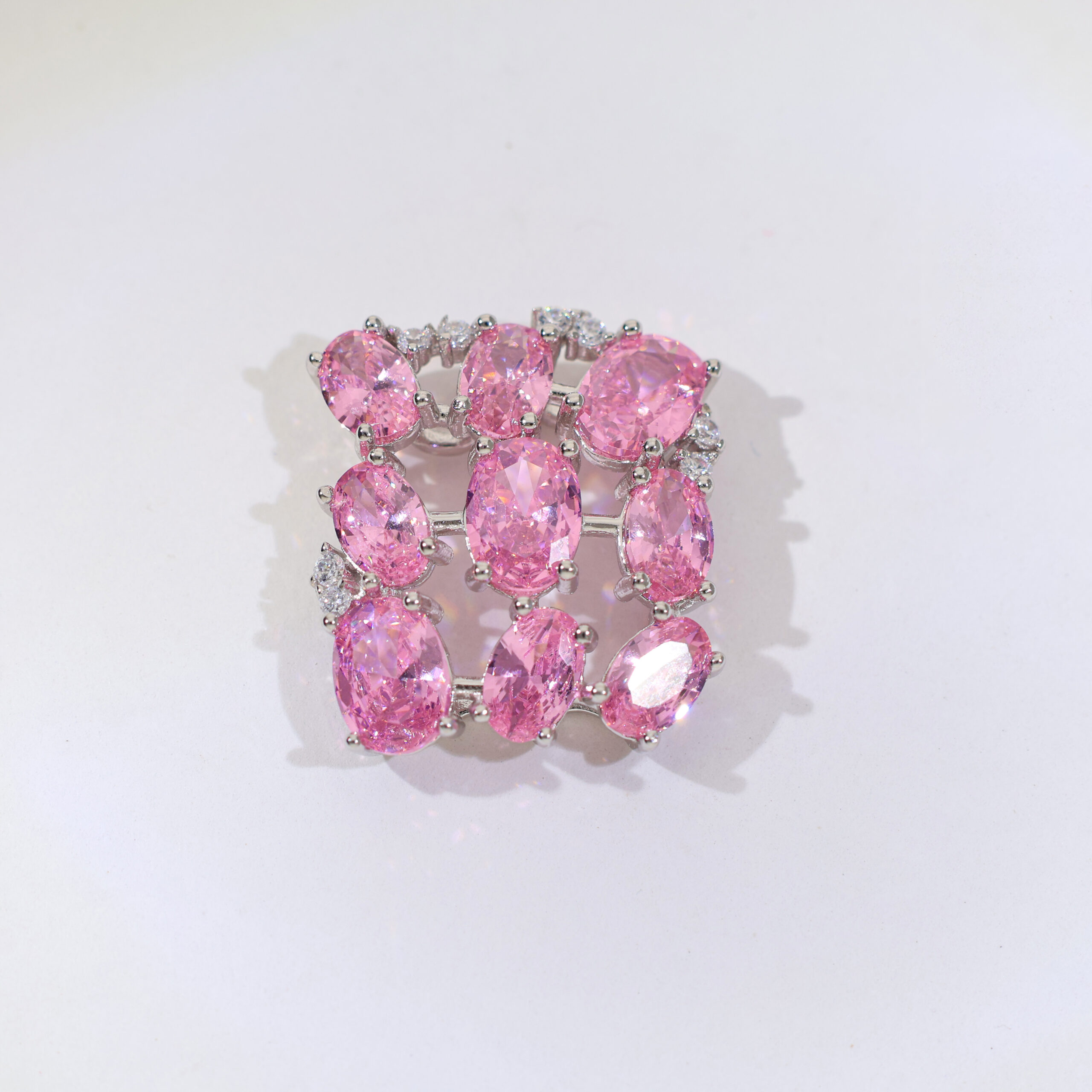 PinkVelvet Rows Rosegold Earrings - Image 3