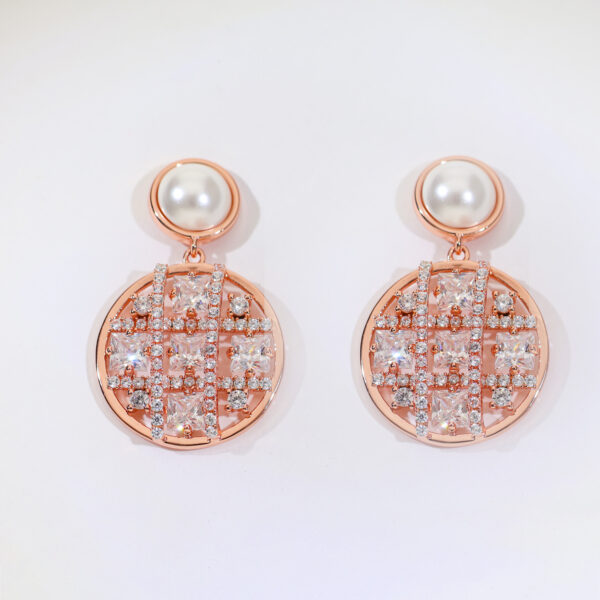 CharmDot Rosegold Earrings - Image 2