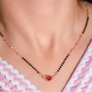 Oval Red Star Mangalsutra