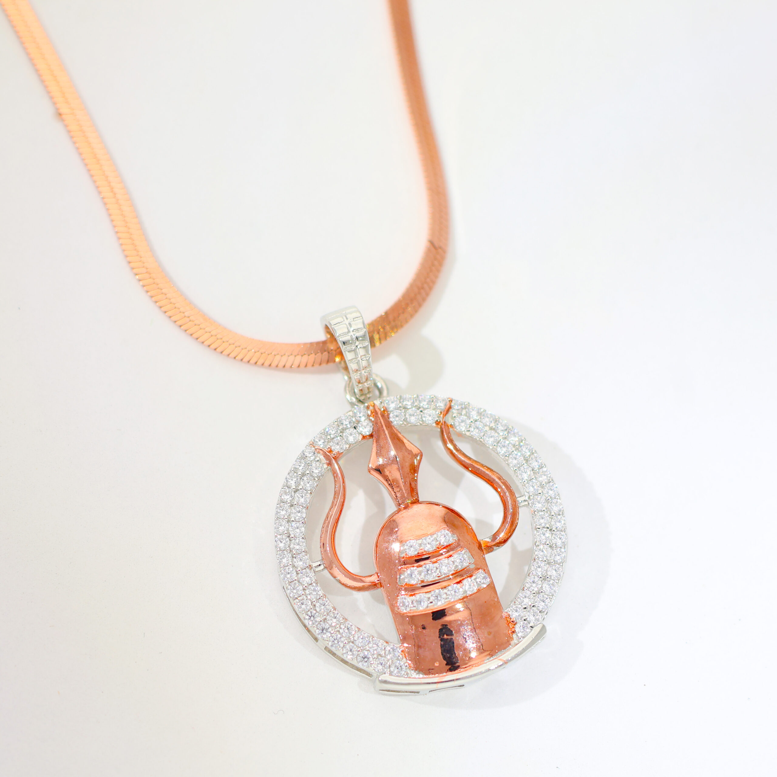 Shivling Trishul Halo God Pendant / Without Chain - Image 2