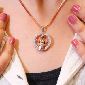 Shivling Trishul Halo God Pendant / Without Chain