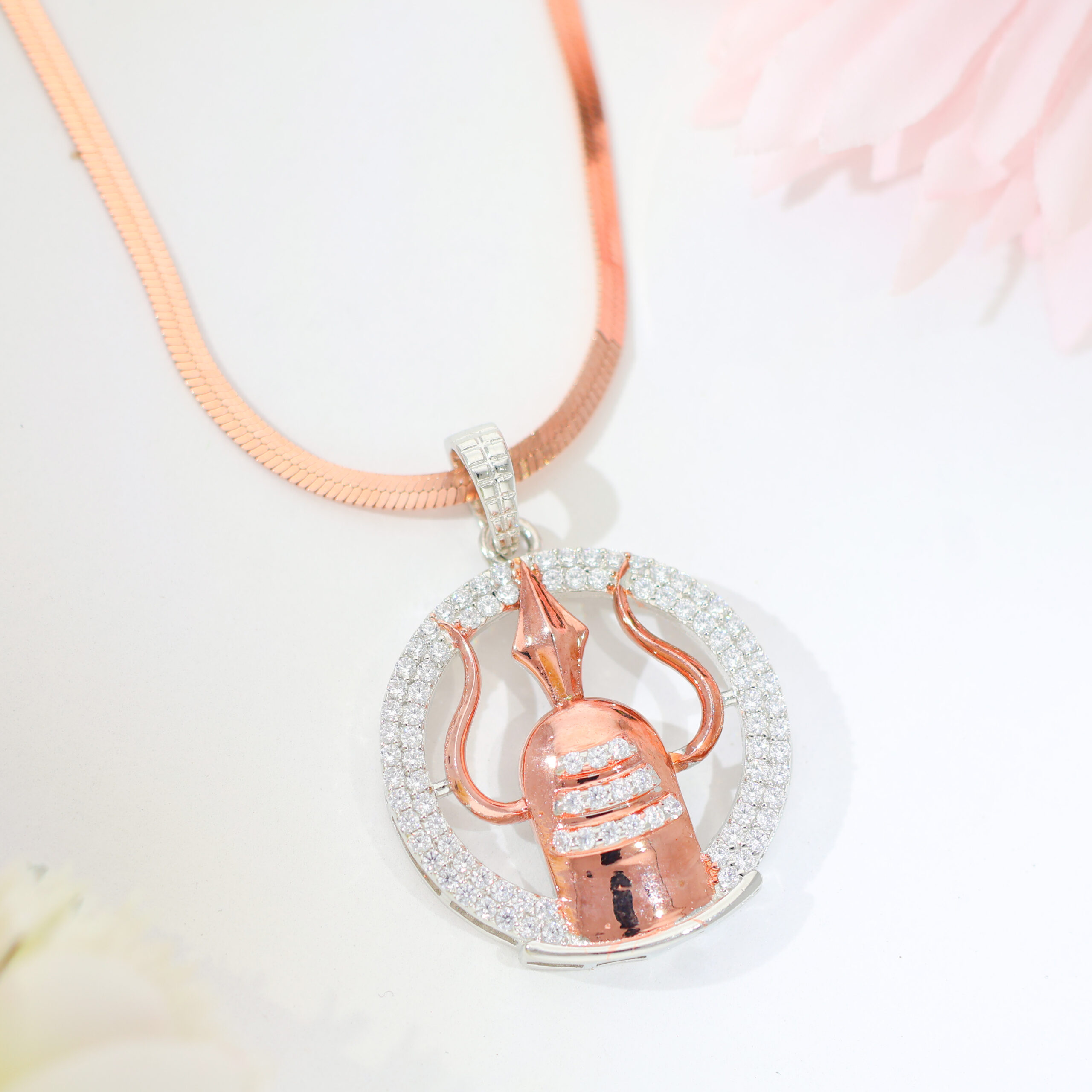 Shivling Trishul Halo God Pendant / Without Chain - Image 4