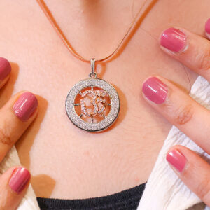 Divine Om Circle God Pendant / Without Chain