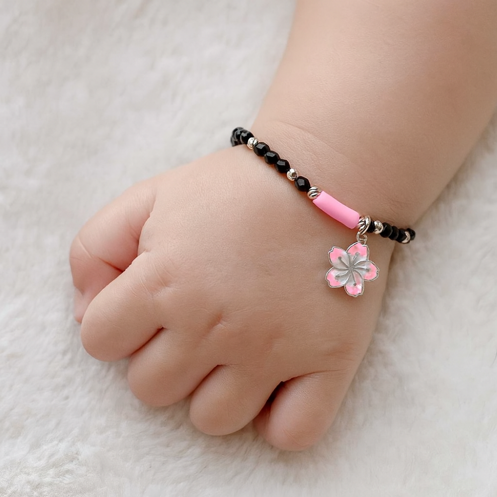 Pink Blossom Nazar Baby Bracelet