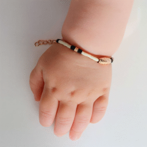 Ivory & Black Cube Baby Bracelet