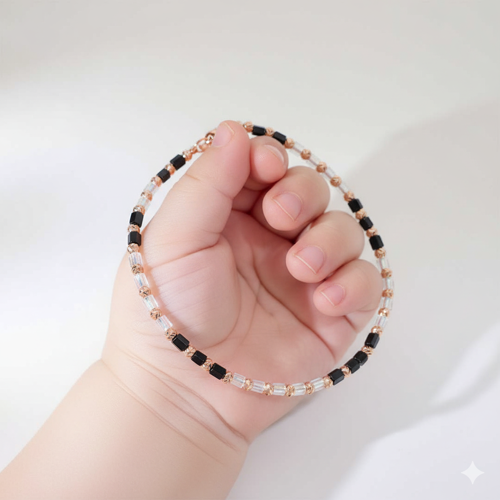 Classic Black Bead Baby Bracelet