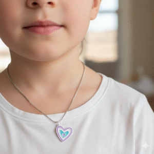 Candy Heart Baby Pandent/ With Chain