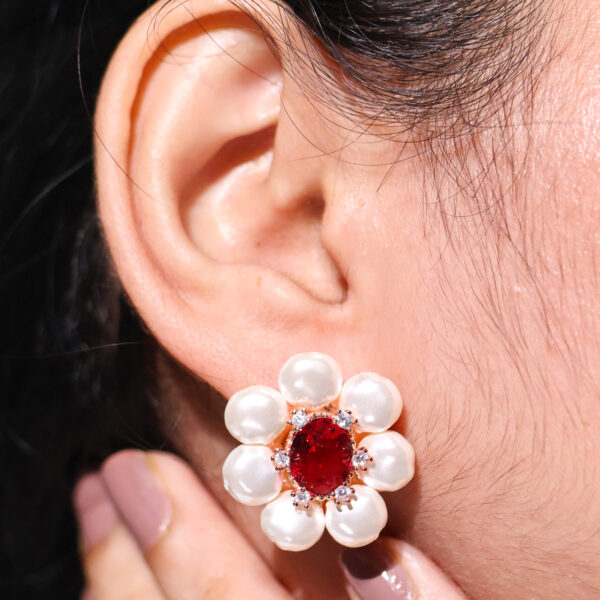 RubyBloom Rosegold Earrings - Image 4