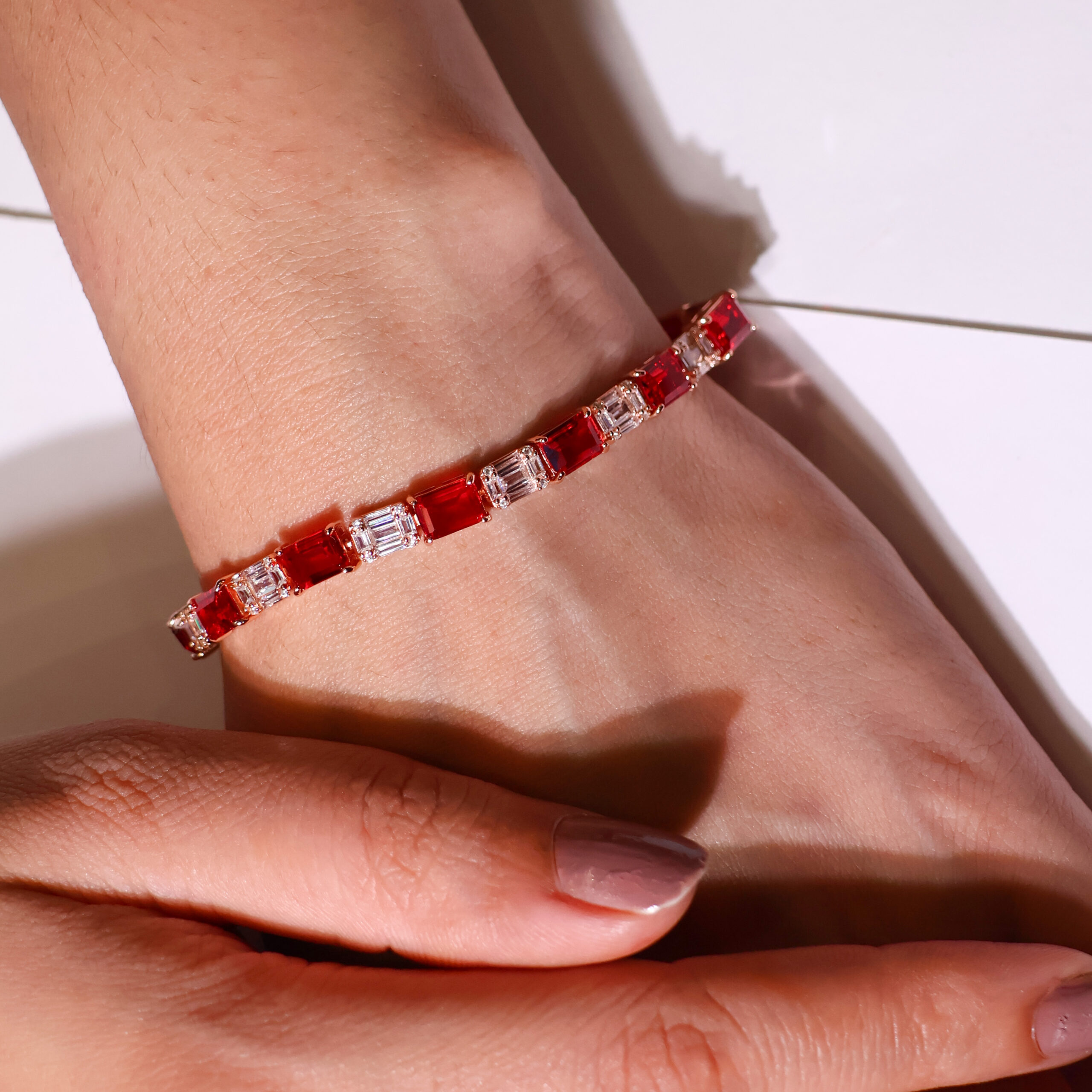 RubyGlow Rosegold Bracelet