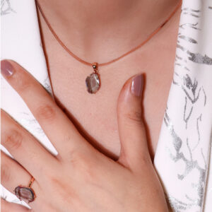 OpalEase Rosegold Necklace Set/ Without Chain