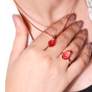 GlowMuse Rosegold Necklace Set/ Without Chain