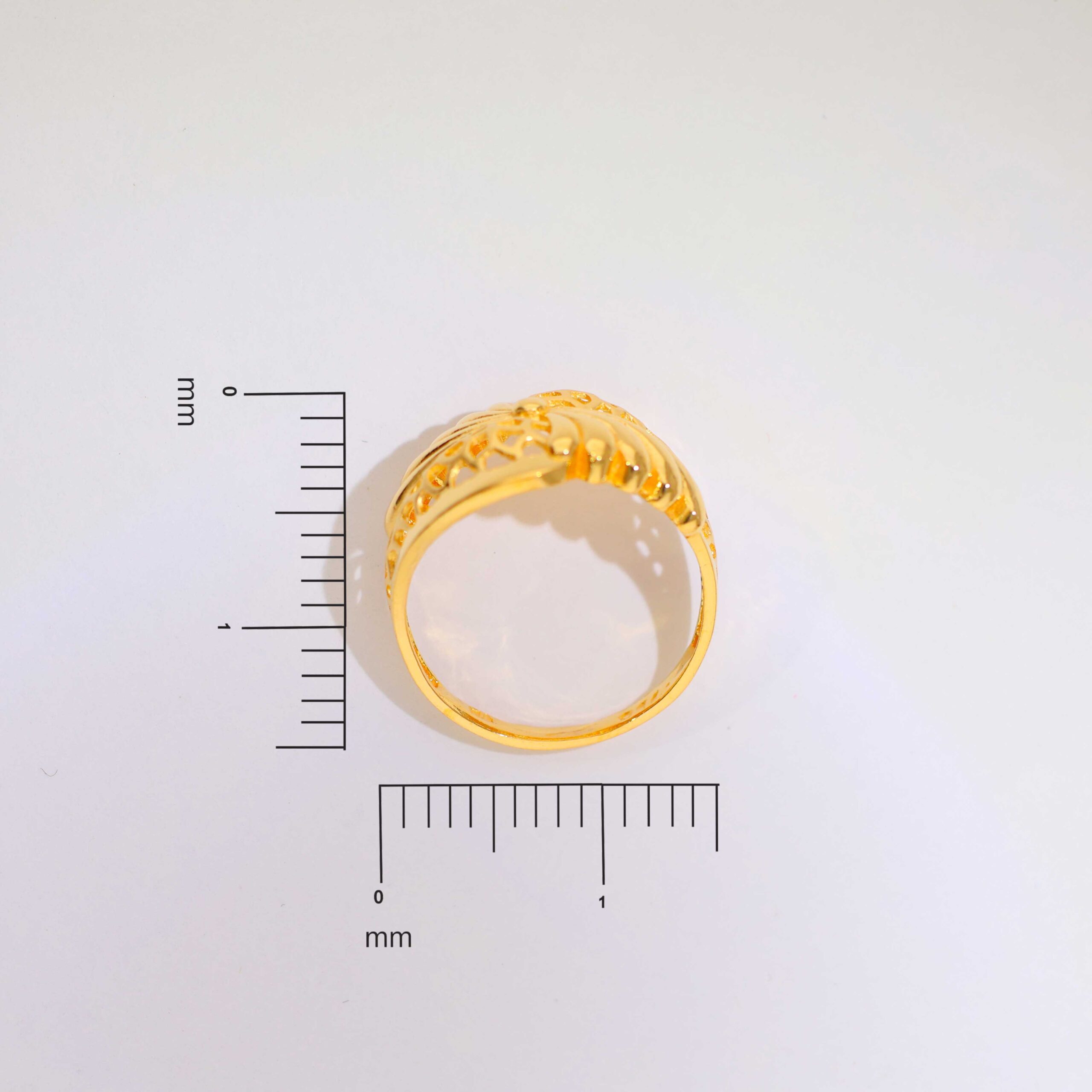 Lustre Weave Ladies Gold Ring - Image 5