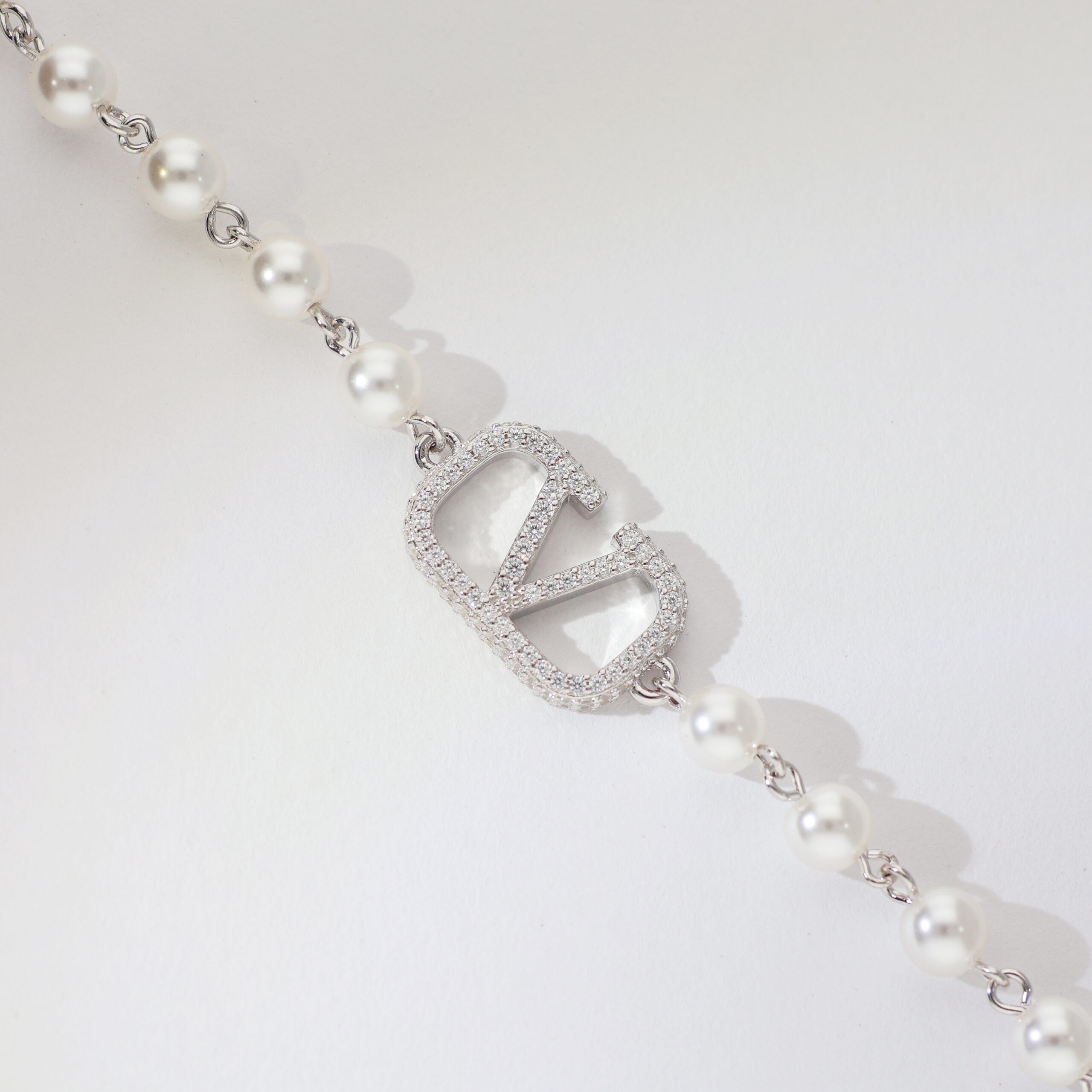 Classic Pearl Monogram Silver Bracelet - Image 2