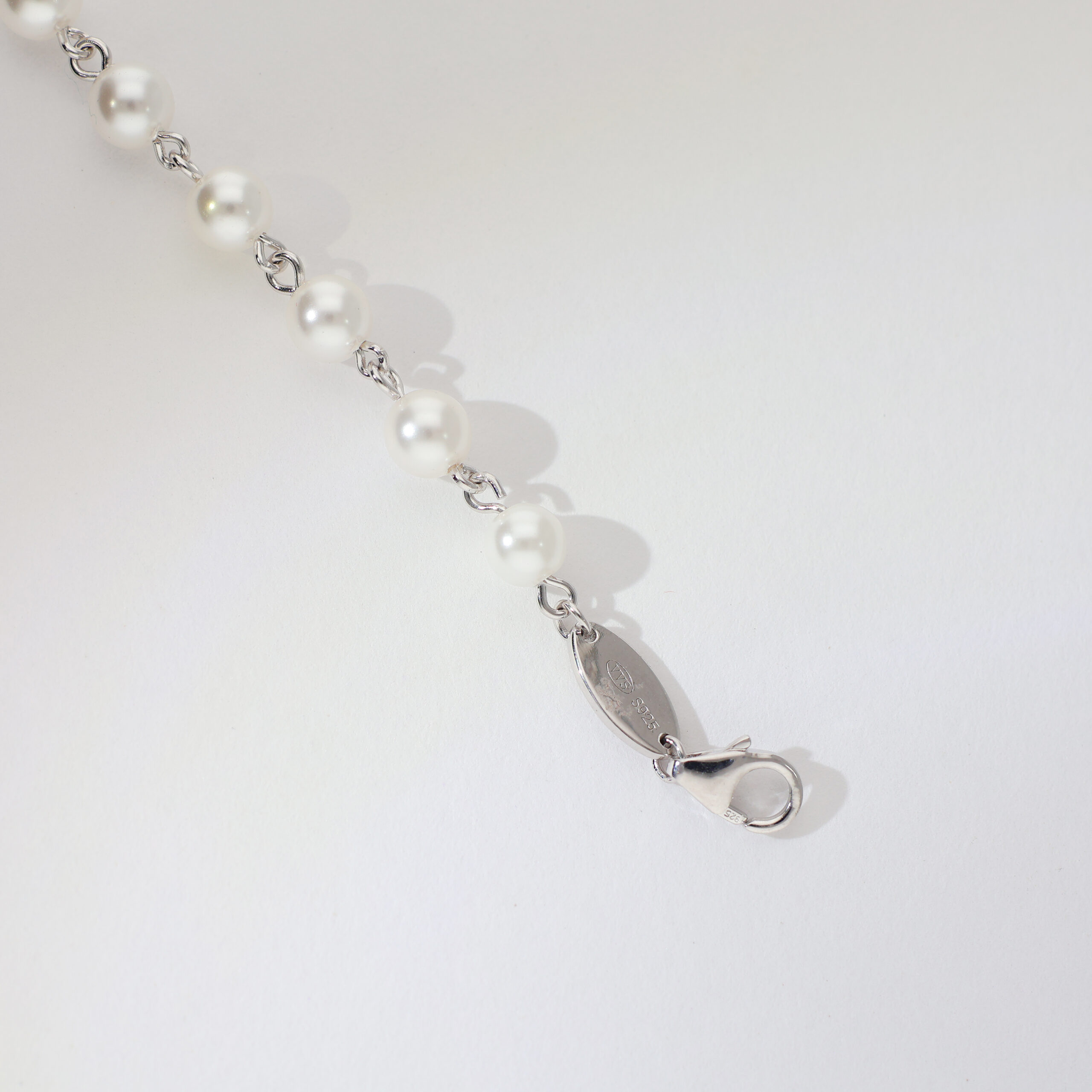 Classic Pearl Monogram Silver Bracelet - Image 3