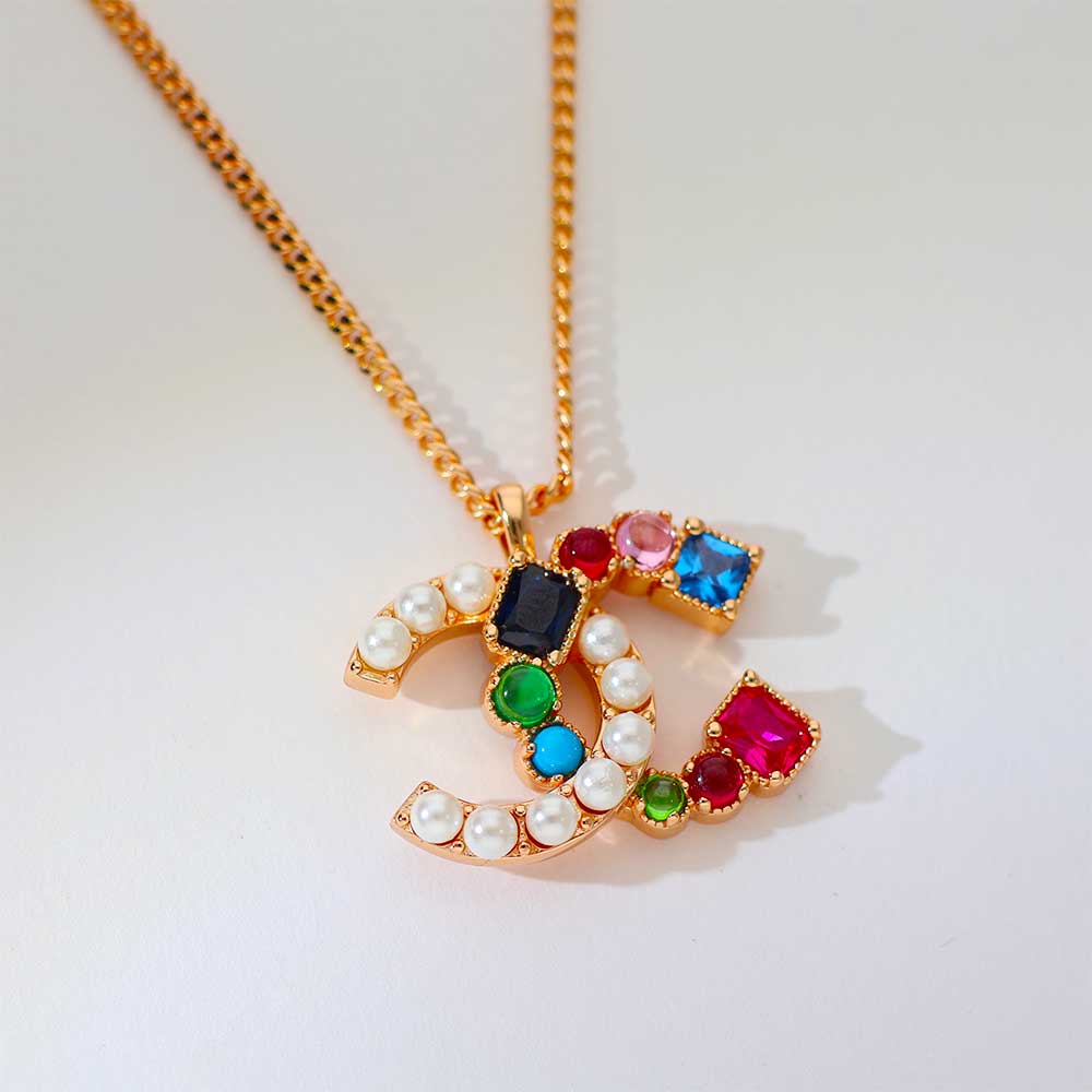 Color Pop Pearl Link Rosegold pendants - Image 2