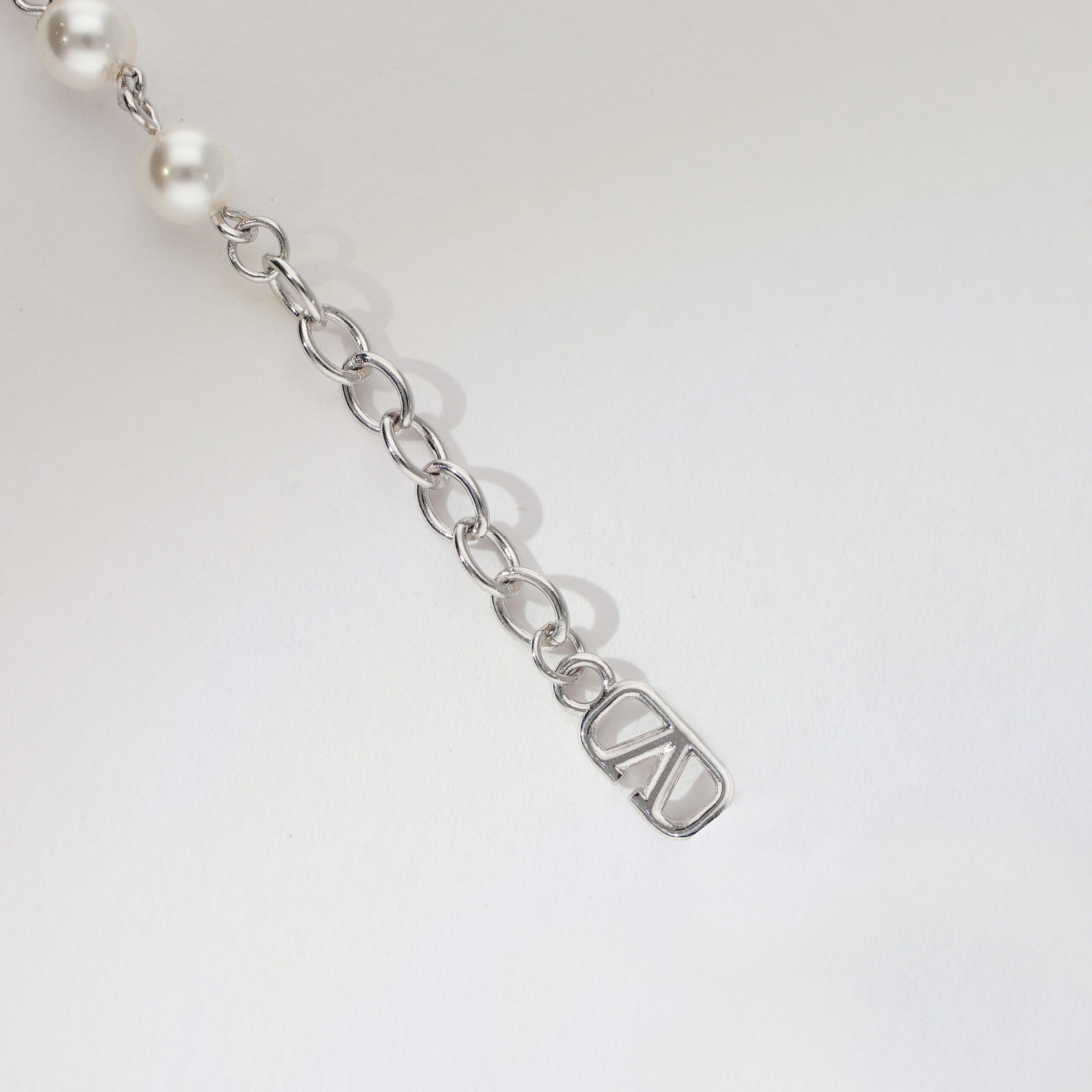 Classic Pearl Monogram Silver Bracelet - Image 4