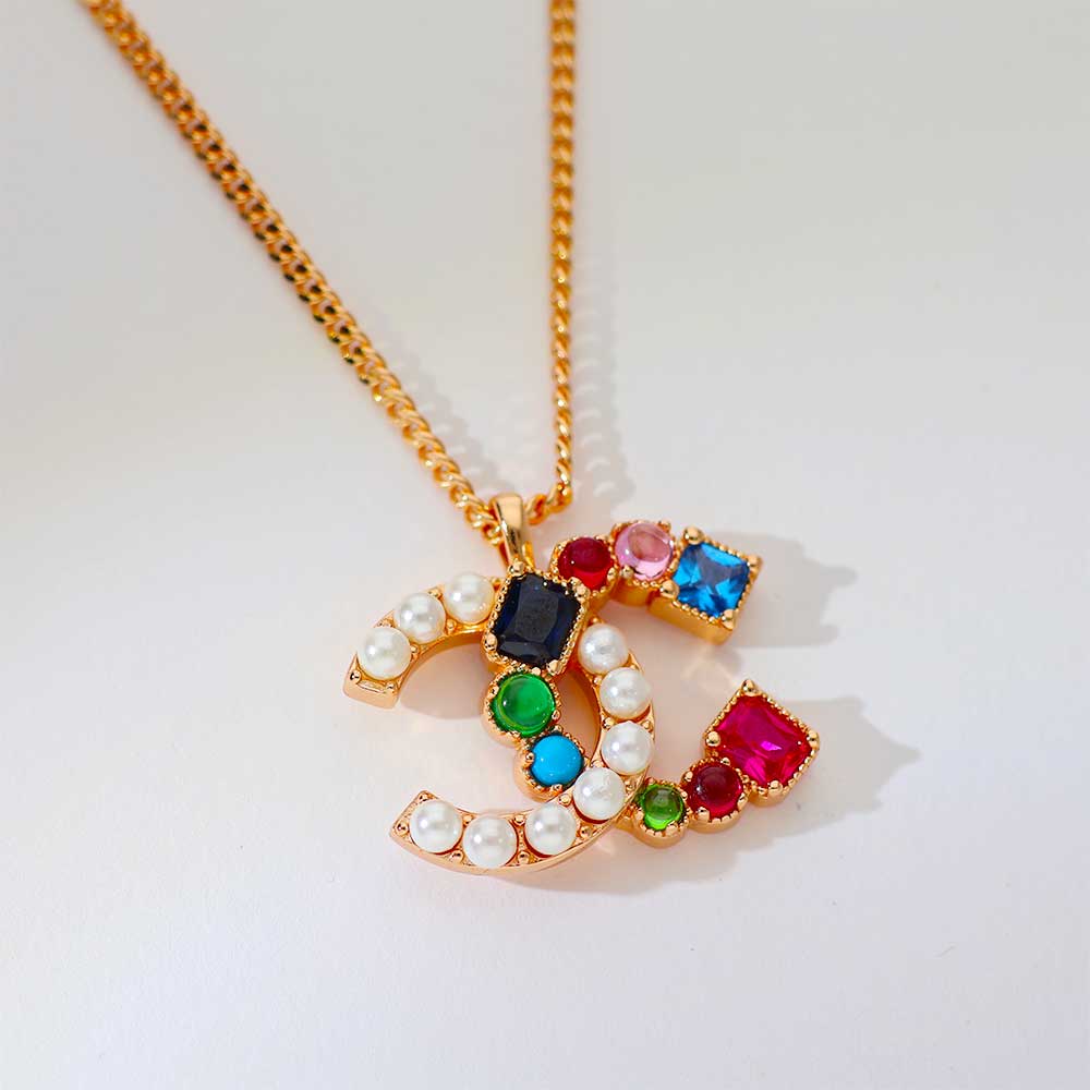 Color Pop Pearl Link Rosegold pendants - Image 4