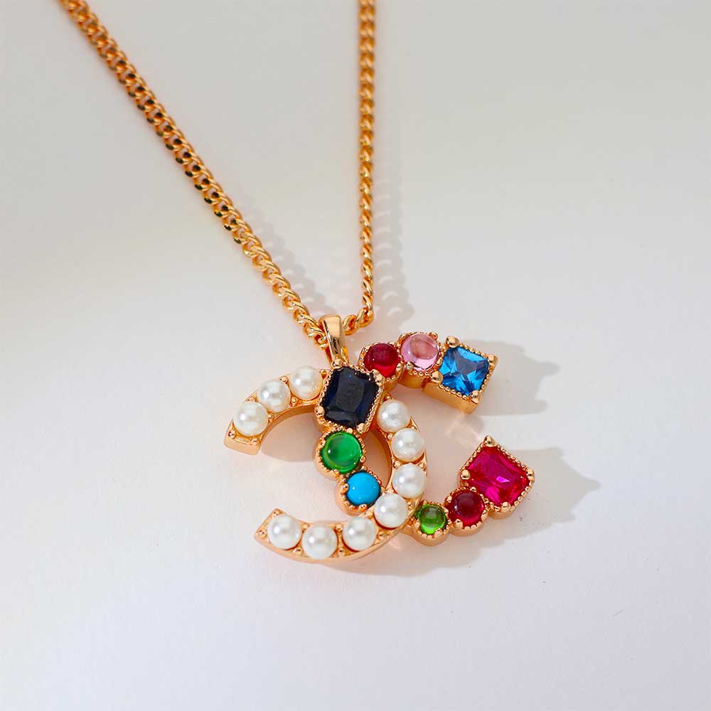 Color Pop Pearl Link Rosegold pendants - Image 3