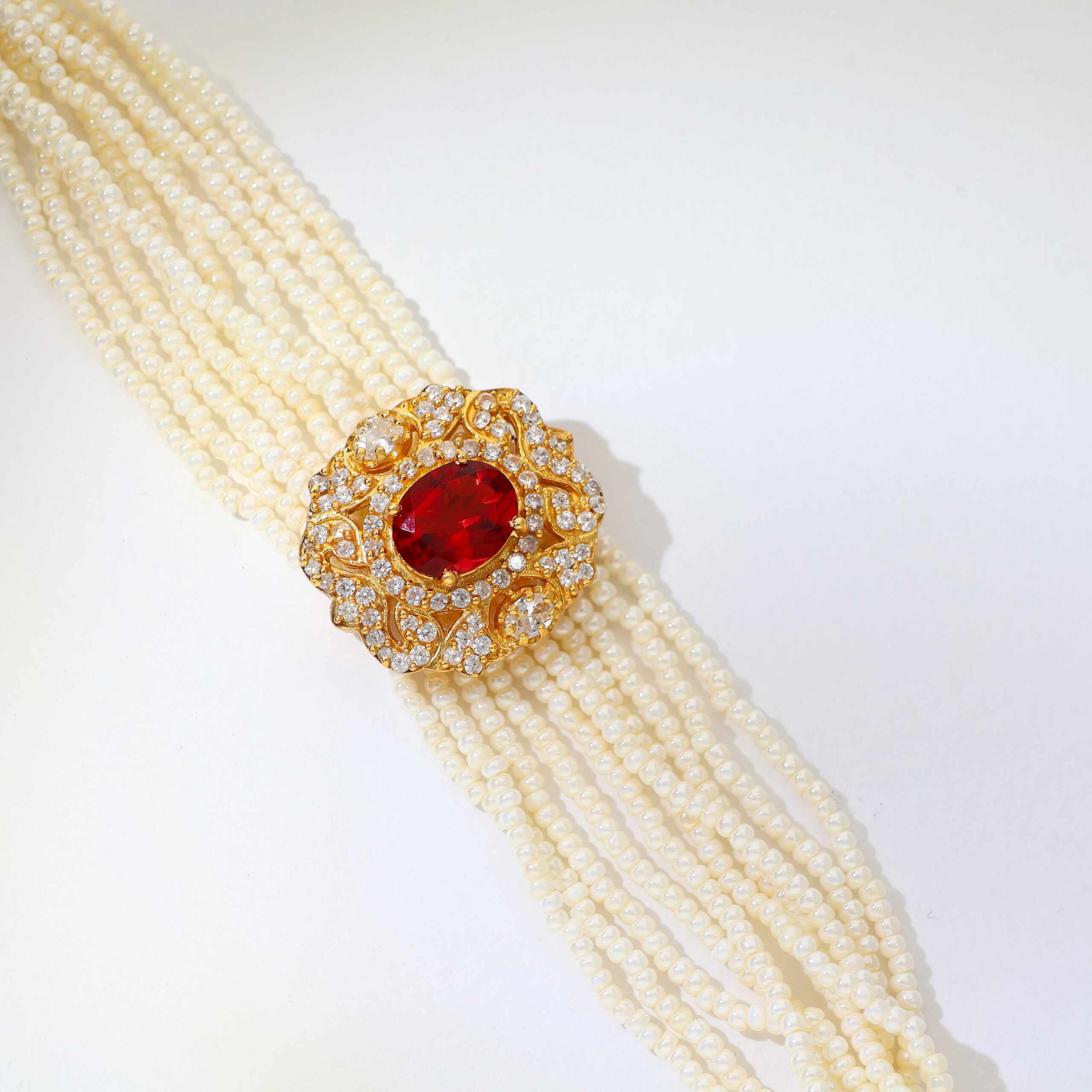 Noor Ruby kundan style ladies bracelet - Image 2
