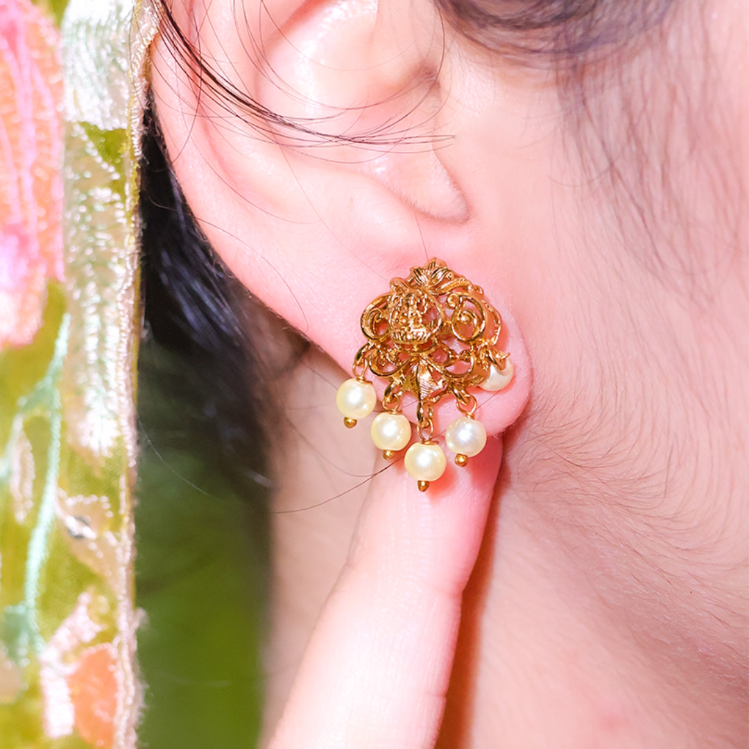 Classic Double-Line Pearl Mangalsutra Set - Image 10