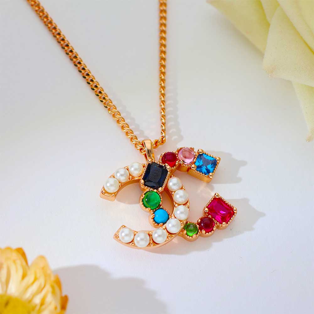 Color Pop Pearl Link Rosegold pendants - Image 8