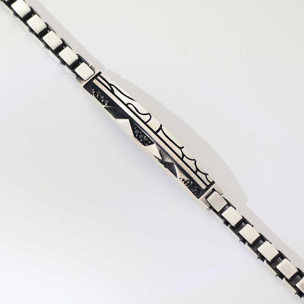 GeoEdge Silver Gents Bracelet - Image 2