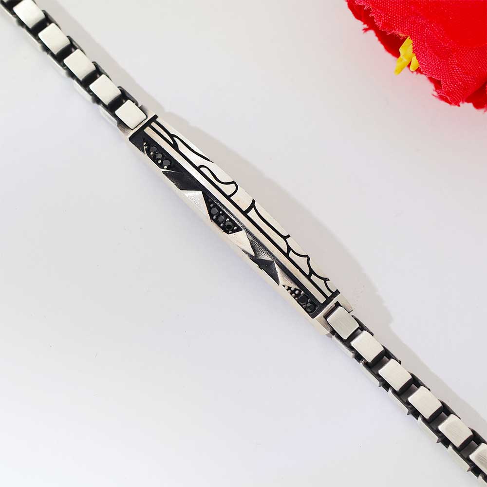 GeoEdge Silver Gents Bracelet - Image 6