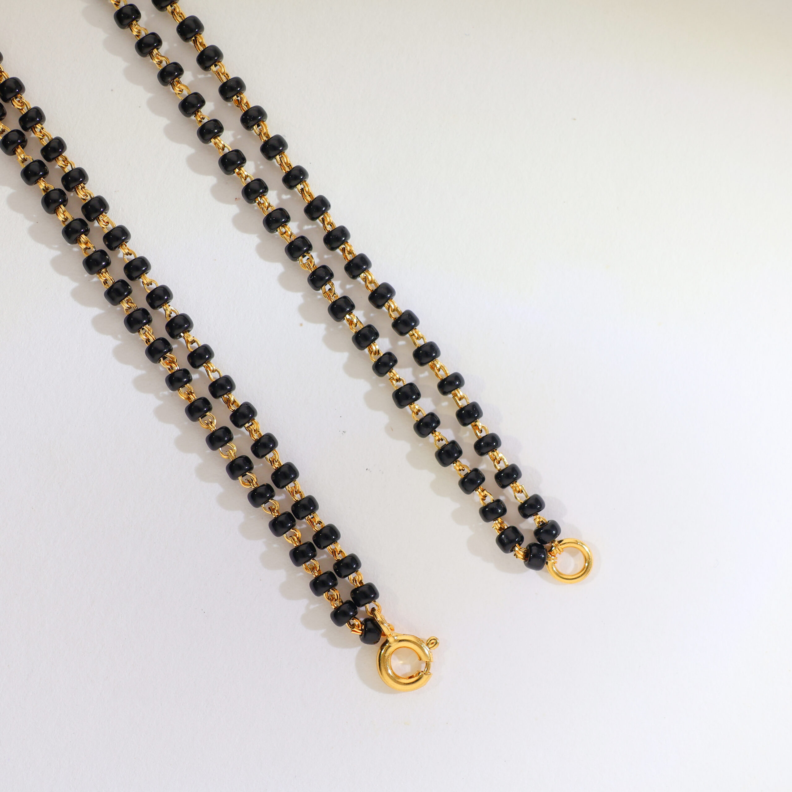 Classic Double-Line Pearl Mangalsutra Set - Image 8