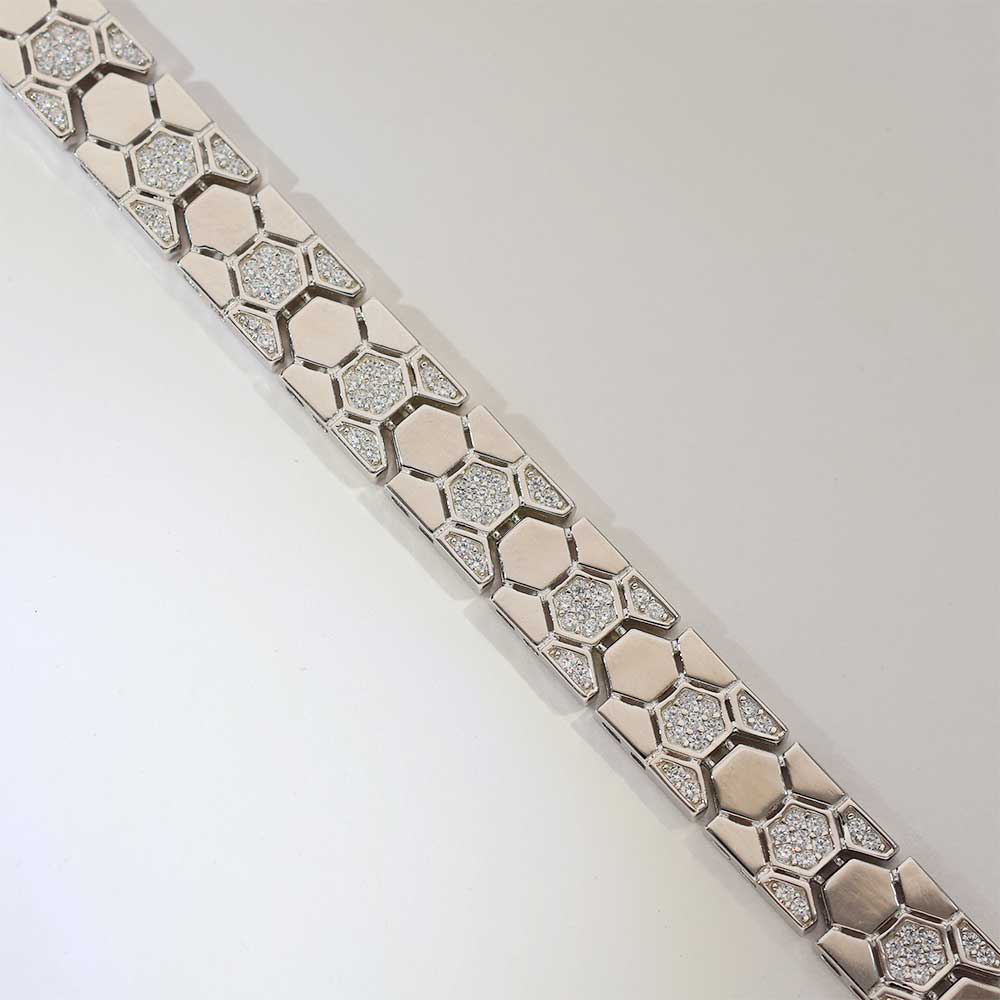 Ice Spark Hex gents bracelet - Image 2