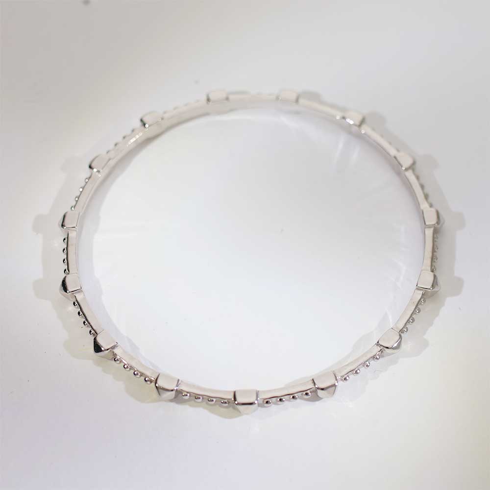 Pyramid Shine Silver Bangles - Image 4