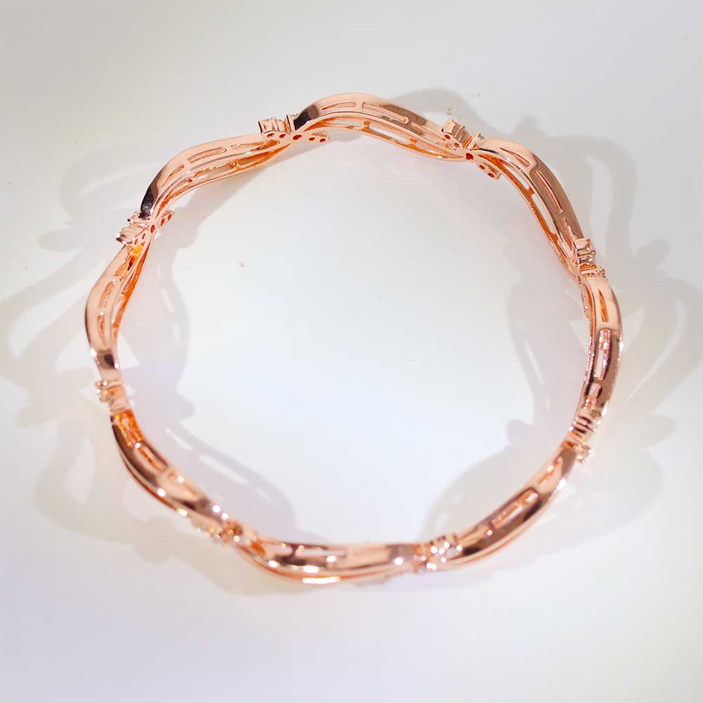Rose Wave Rosegold Bangles - Image 5